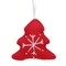 Kaemingk 4" Red And White Tree With Snowflake Cotton Christmas Ornament